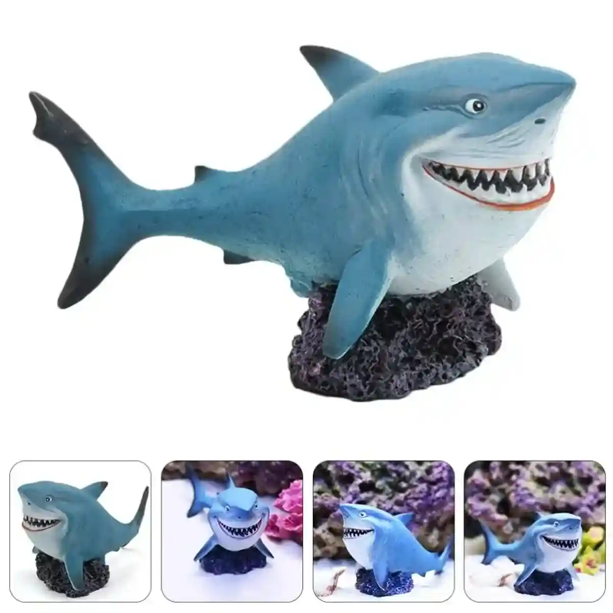 Shark Resin Decoration for Tanks Realistic Aquarium Ornament - Image 7