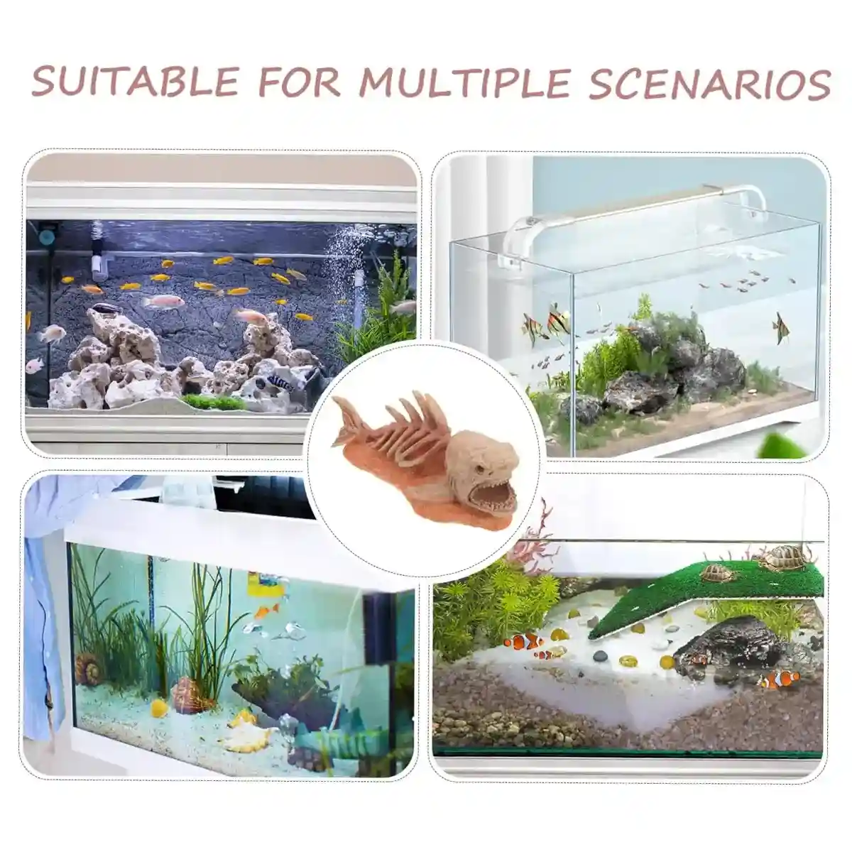 Shark Skeleton Resin Decor – Aquarium Ornament for Dramatic Aquascapes - Image 9
