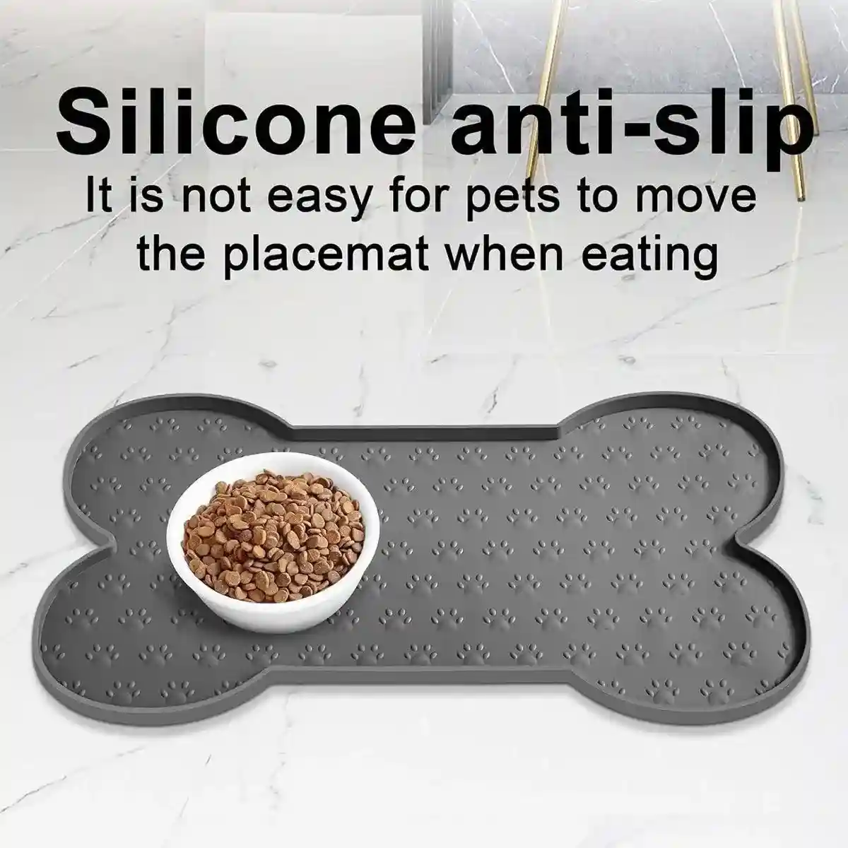 Silicone Pet Feeding Food Mat Bone Waterproof Non-slip Cat Dog Bowl Placemat Dish - Image 13