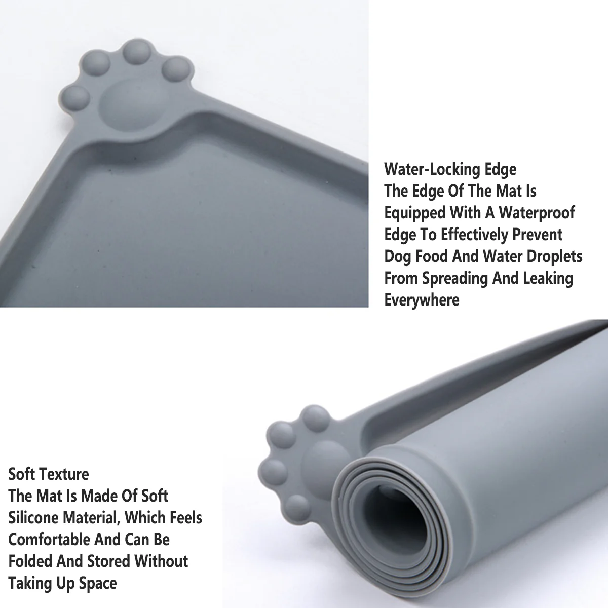Silicone Pet Feeding Mat With Raised Spill-Proof Edge - Image 5