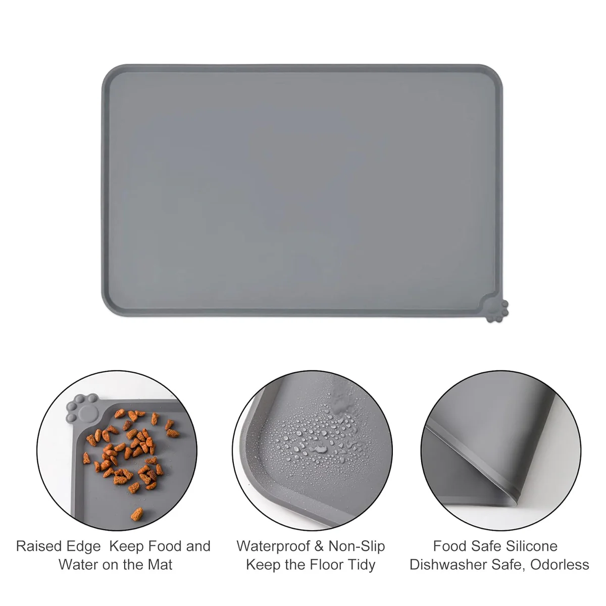 Silicone Pet Feeding Mat With Raised Spill-Proof Edge - Image 9
