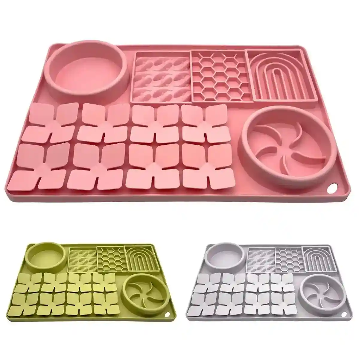 Silicone Pet Slow Feeder Mat 4-in-1 Anti-Choking Bowl for Dogs & Cats - Image 3