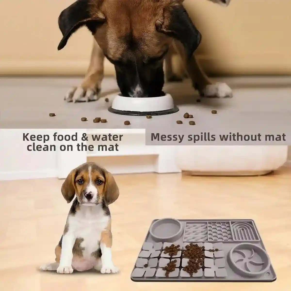 Silicone Pet Slow Feeder Mat 4-in-1 Anti-Choking Bowl for Dogs & Cats - Image 4