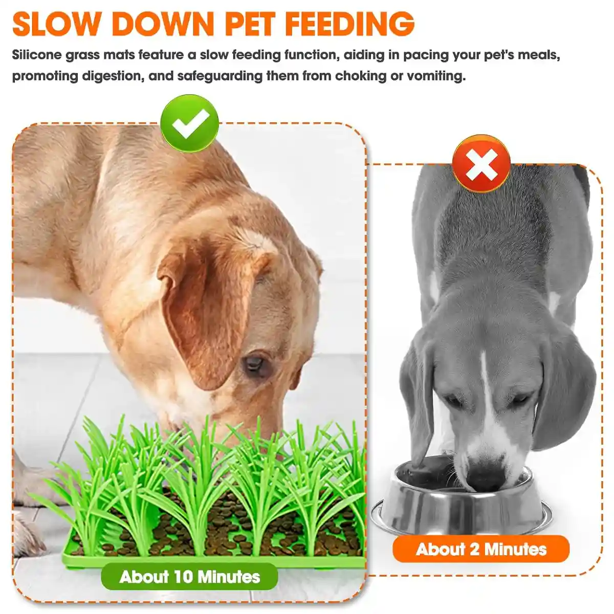 Silicone Grass Slow Feeder Mat Anti-Slip Pet Food Licking Pad - Image 3