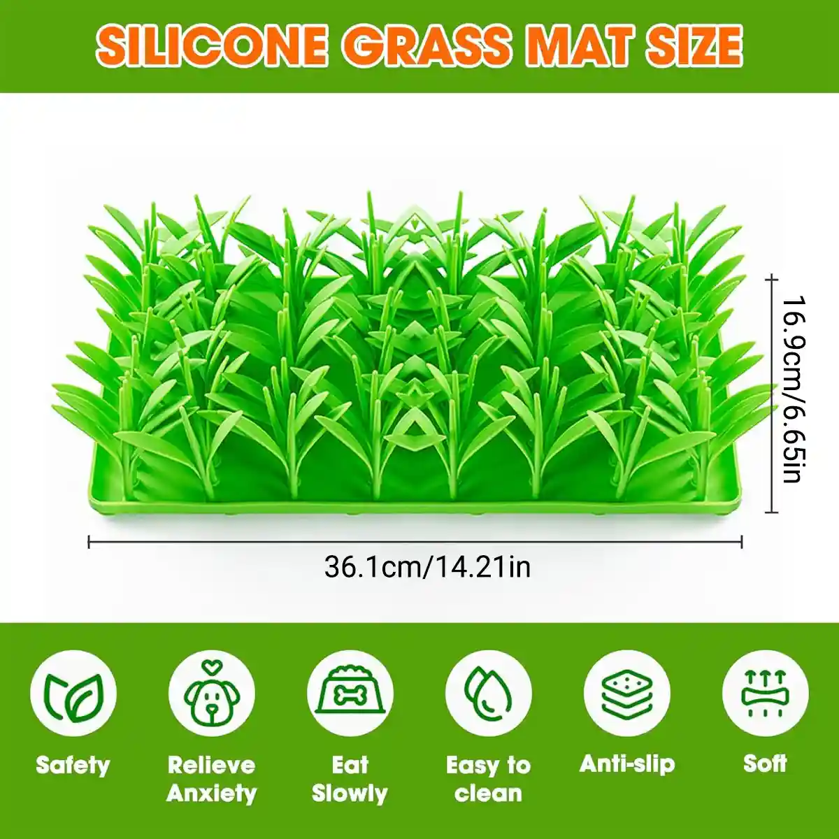 Silicone Grass Slow Feeder Mat Anti-Slip Pet Food Licking Pad - Image 7