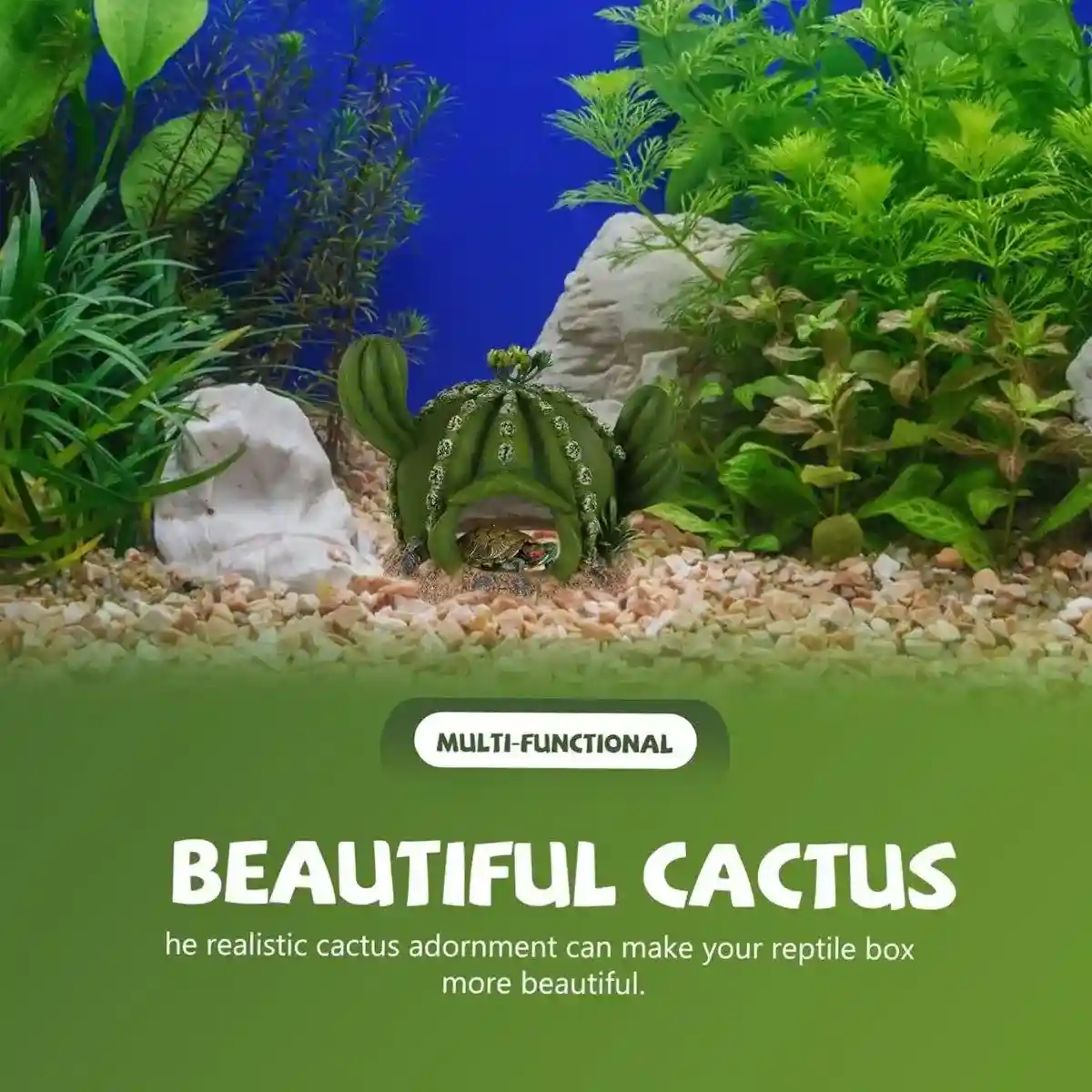 Simulation Cactus Tree Aquarium Ornament Desert Plant Decor for Fish Tank House - Image 8