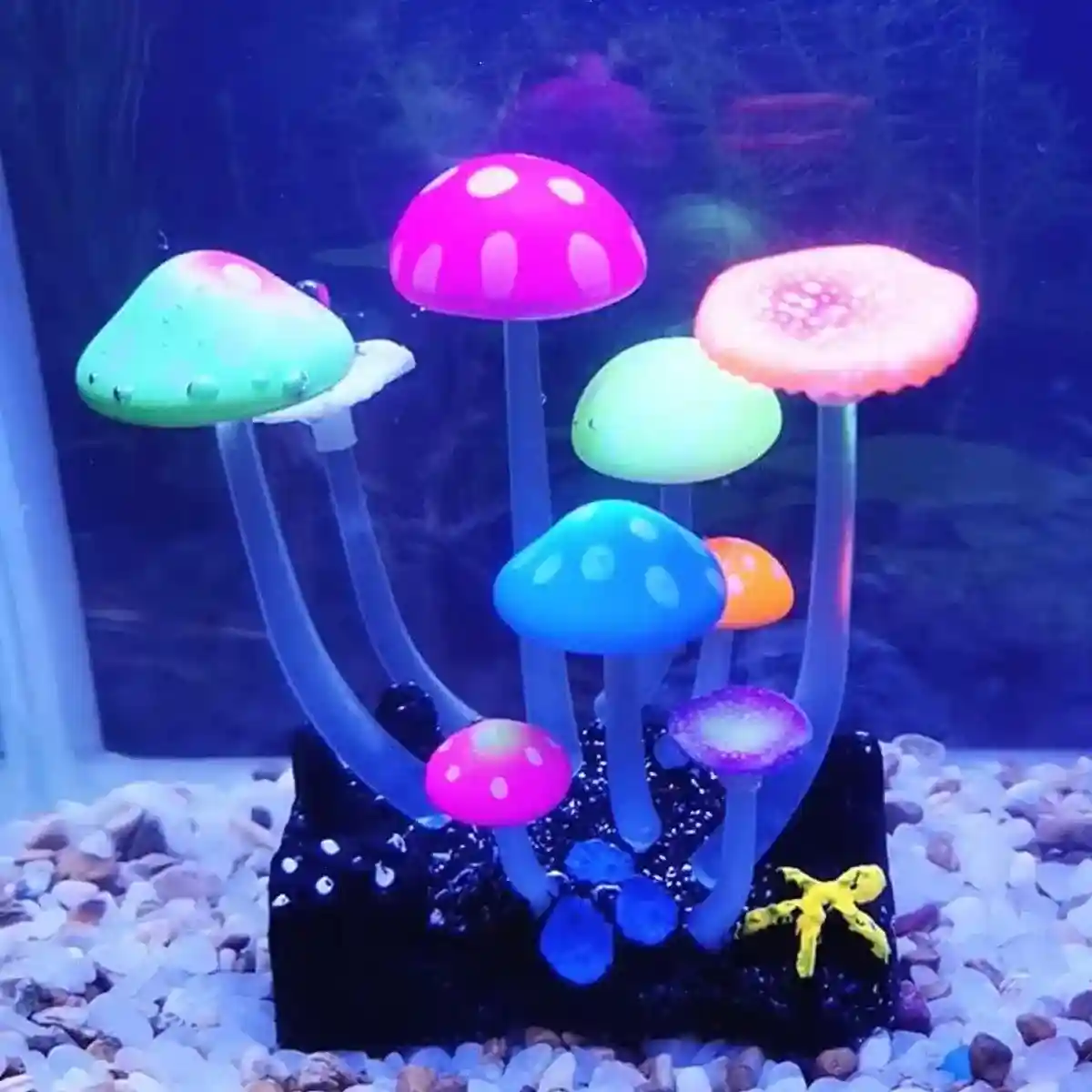 Simulation Jellyfish Aquarium Decor Fluorescent Mushrooms for Fish Tanks - Image 10