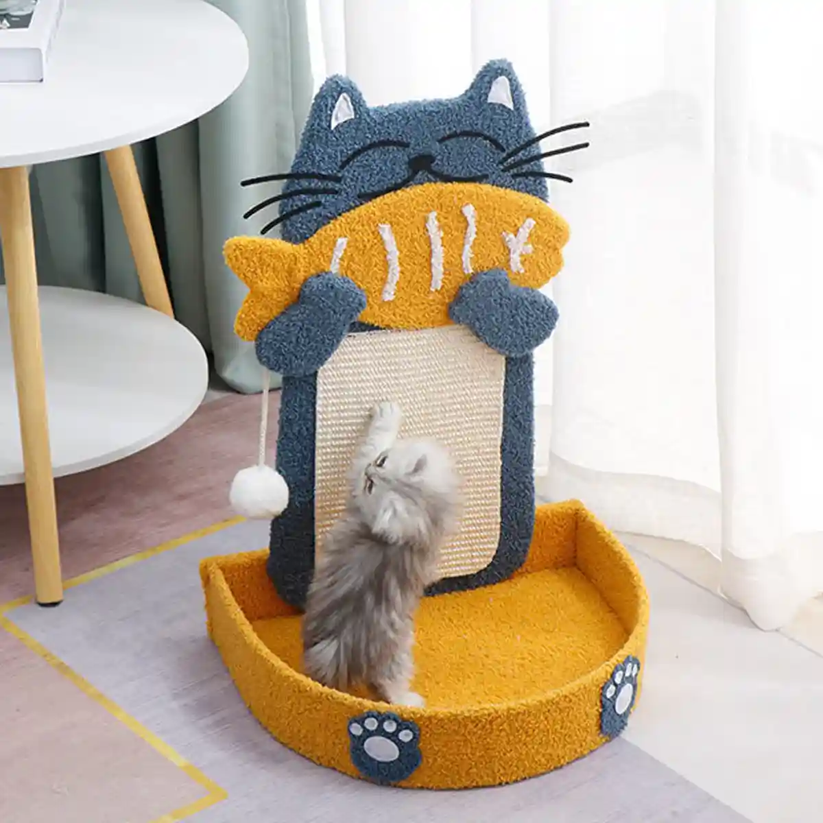 Sisal Cat Climbing Frame with Bed and Interactive Toy Ball - Image 8