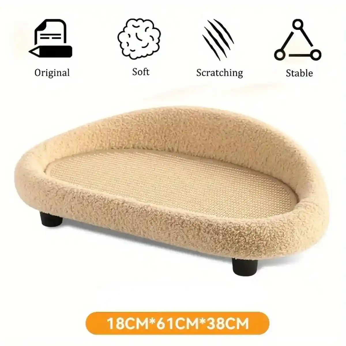 Sisal Cat Scratching Board with Cozy Velvet Nest - Image 4