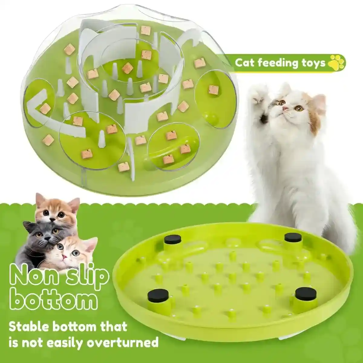 Interactive Slow Feeder Cat Bowl with Maze Design for Healthy Eating - Image 16