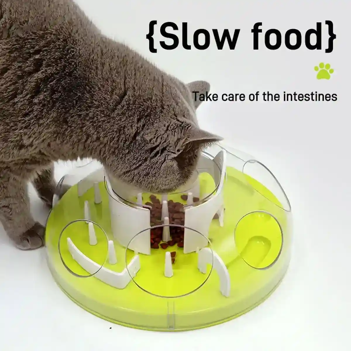 Interactive Slow Feeder Cat Bowl with Maze Design for Healthy Eating - Image 3