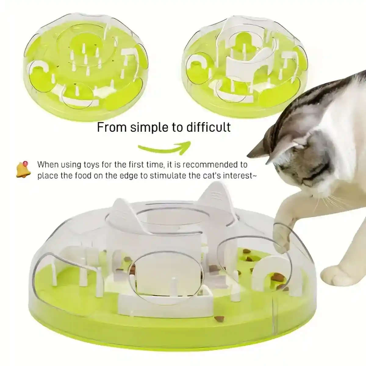 Interactive Slow Feeder Cat Bowl with Maze Design for Healthy Eating - Image 9