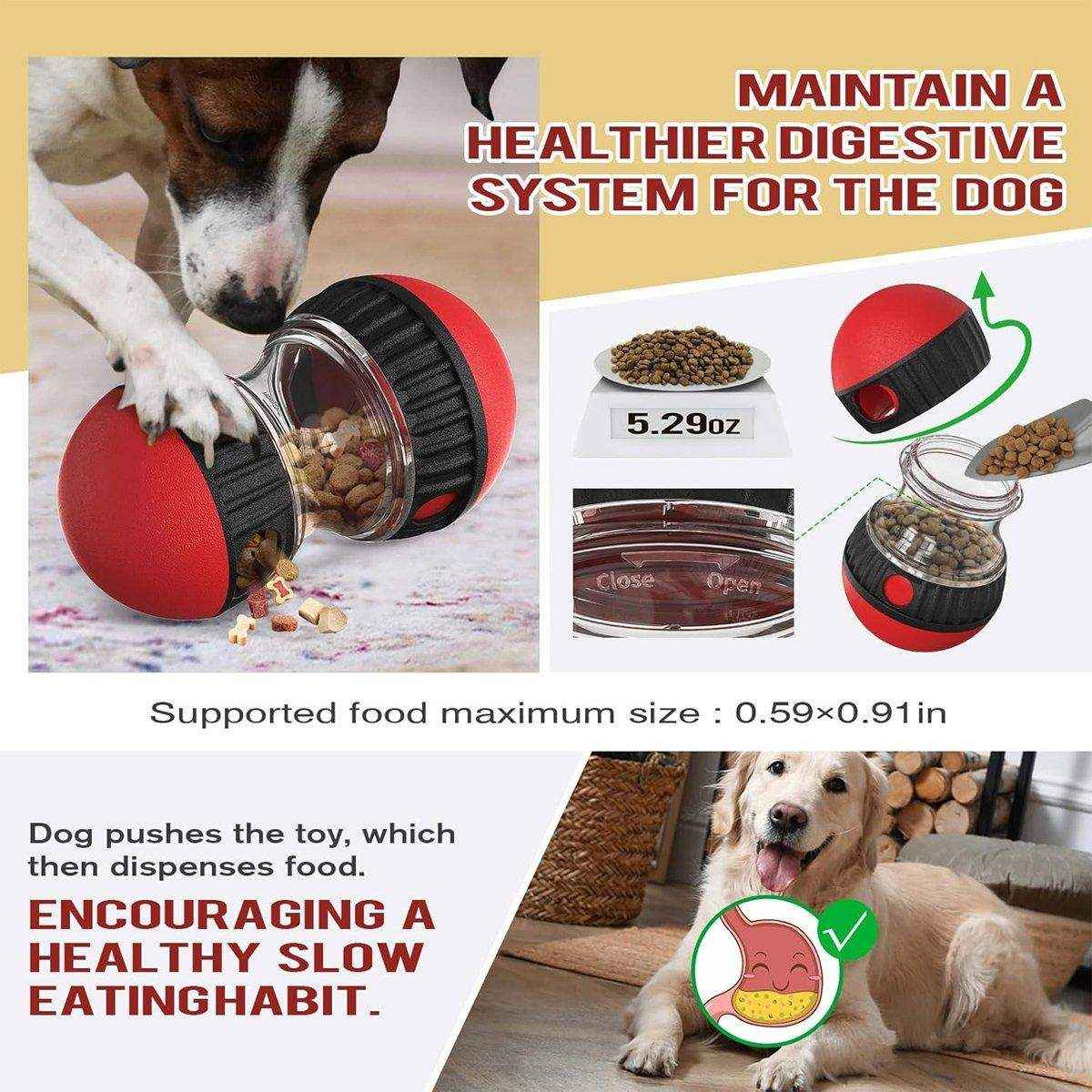 Slow Feeder Dog Toy Rolling Food Ball Funnel Pet Training Interactive Treat Toy - Image 13