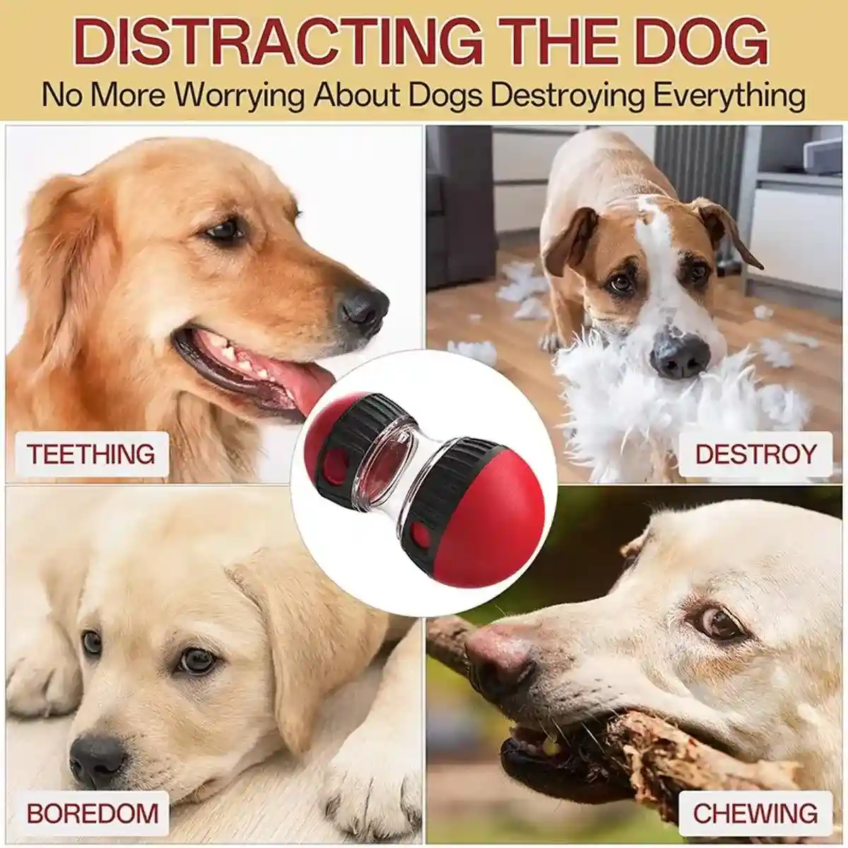 Slow Feeder Dog Toy Rolling Food Ball Funnel Pet Training Interactive Treat Toy - Image 9