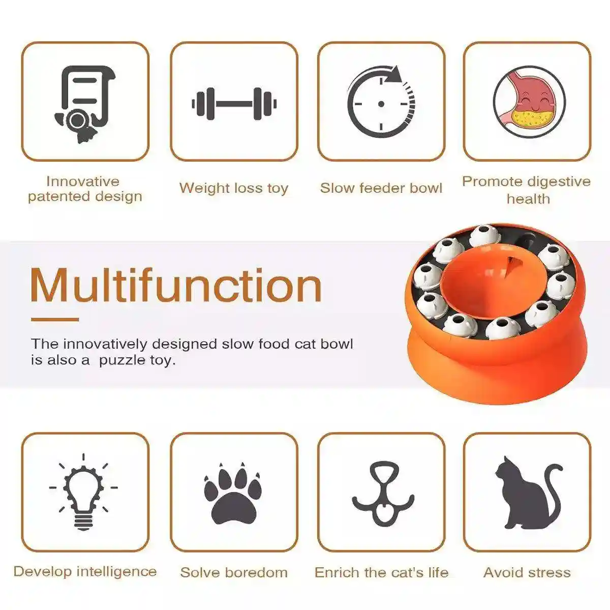 Interactive Slow Feeder Bowl Hidden Food Toy for Cats and Dogs Promotes Healthy Eating - Image 6