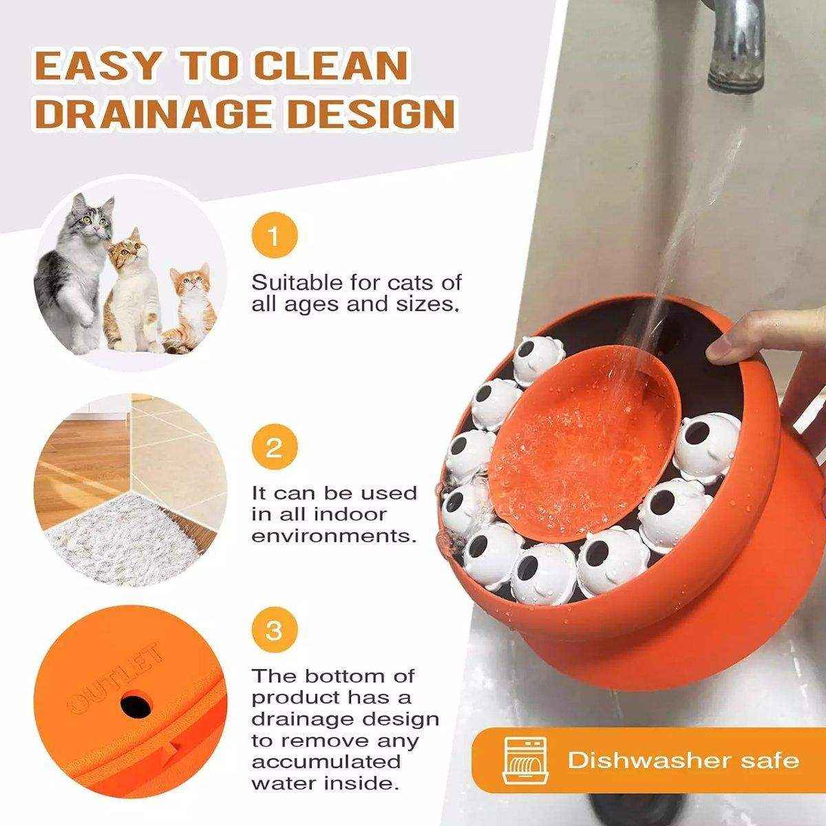 Interactive Slow Feeder Bowl Hidden Food Toy for Cats and Dogs Promotes Healthy Eating - Image 7