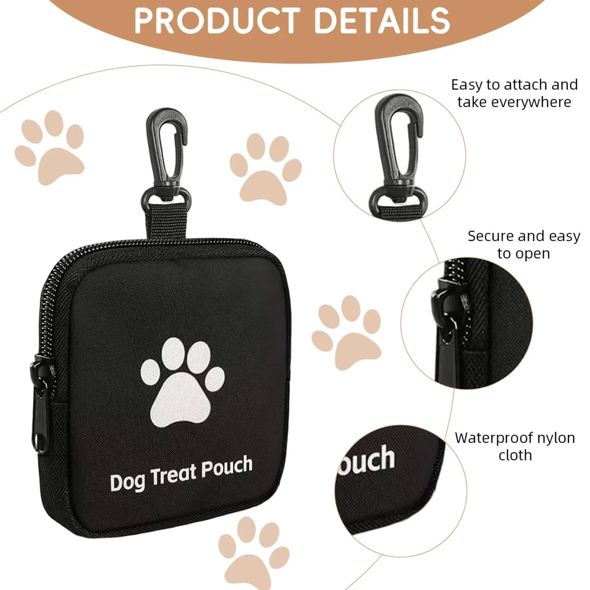 Small Dog Treat Bag With Clip - Image 4