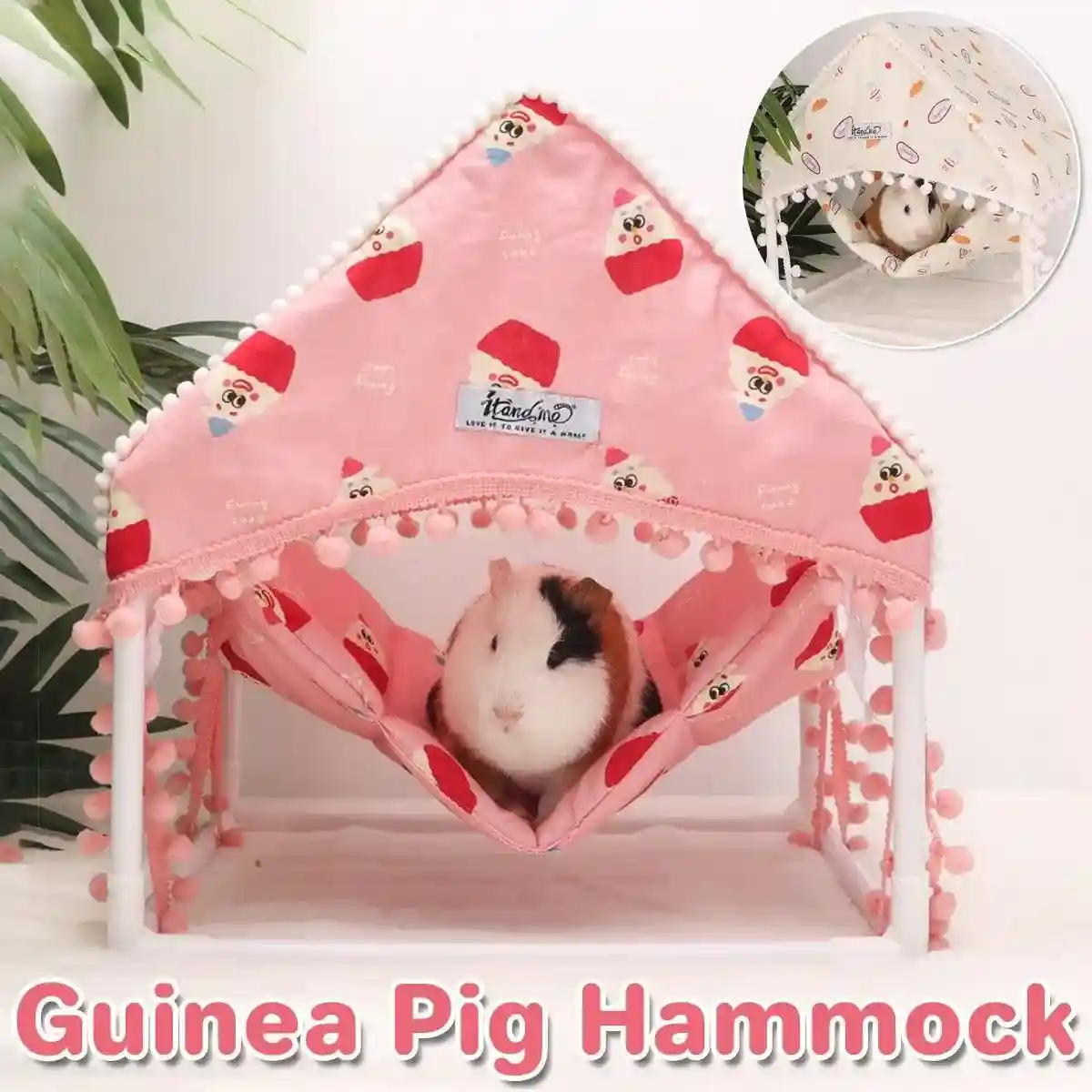 Small Pet Tent Hammock Shelter Cozy Space for Hamsters Rabbits & Guinea Pigs - Image 2