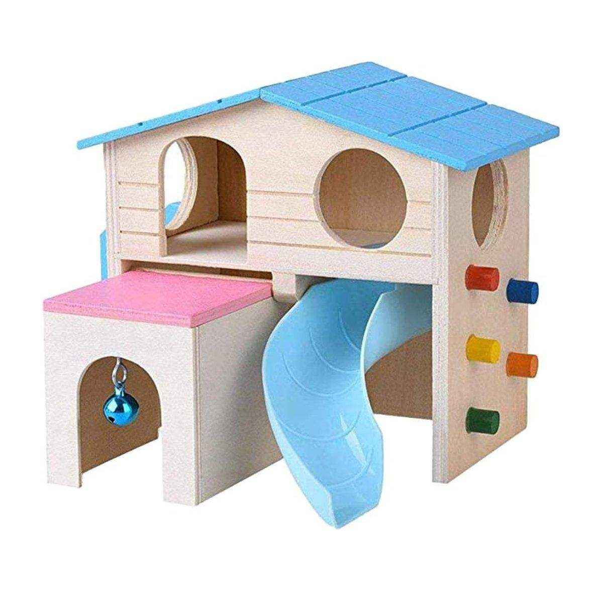 Small Pet Wooden House with Slide & Ladder - Image 13