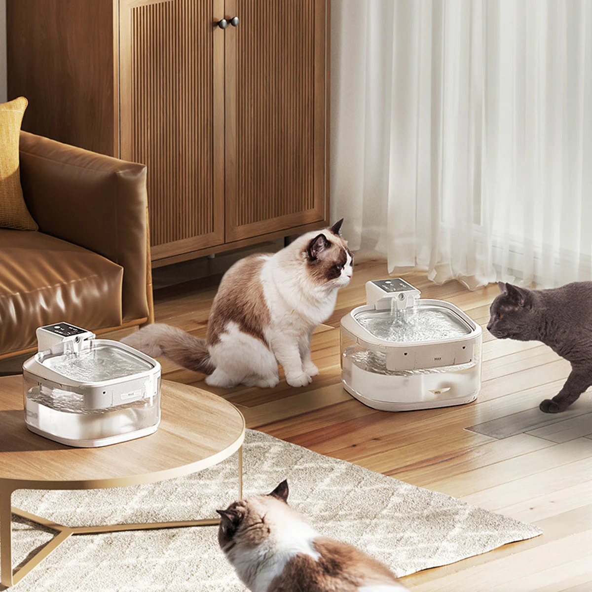 Smart Pet Water Fountain with Stainless Steel Tray - Image 15