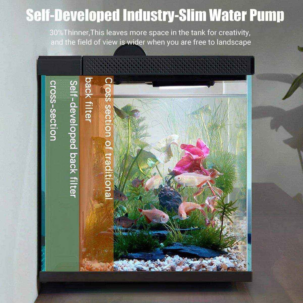 Smart Remote Control Fish Tank with Automatic Feeding for Living Room Aquarium - Image 9