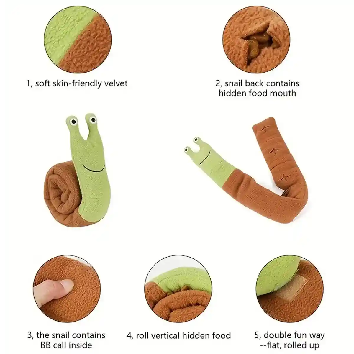 Snuffle Toy Snail for Dogs – IQ Training and Fun Treat Puzzle - Image 14