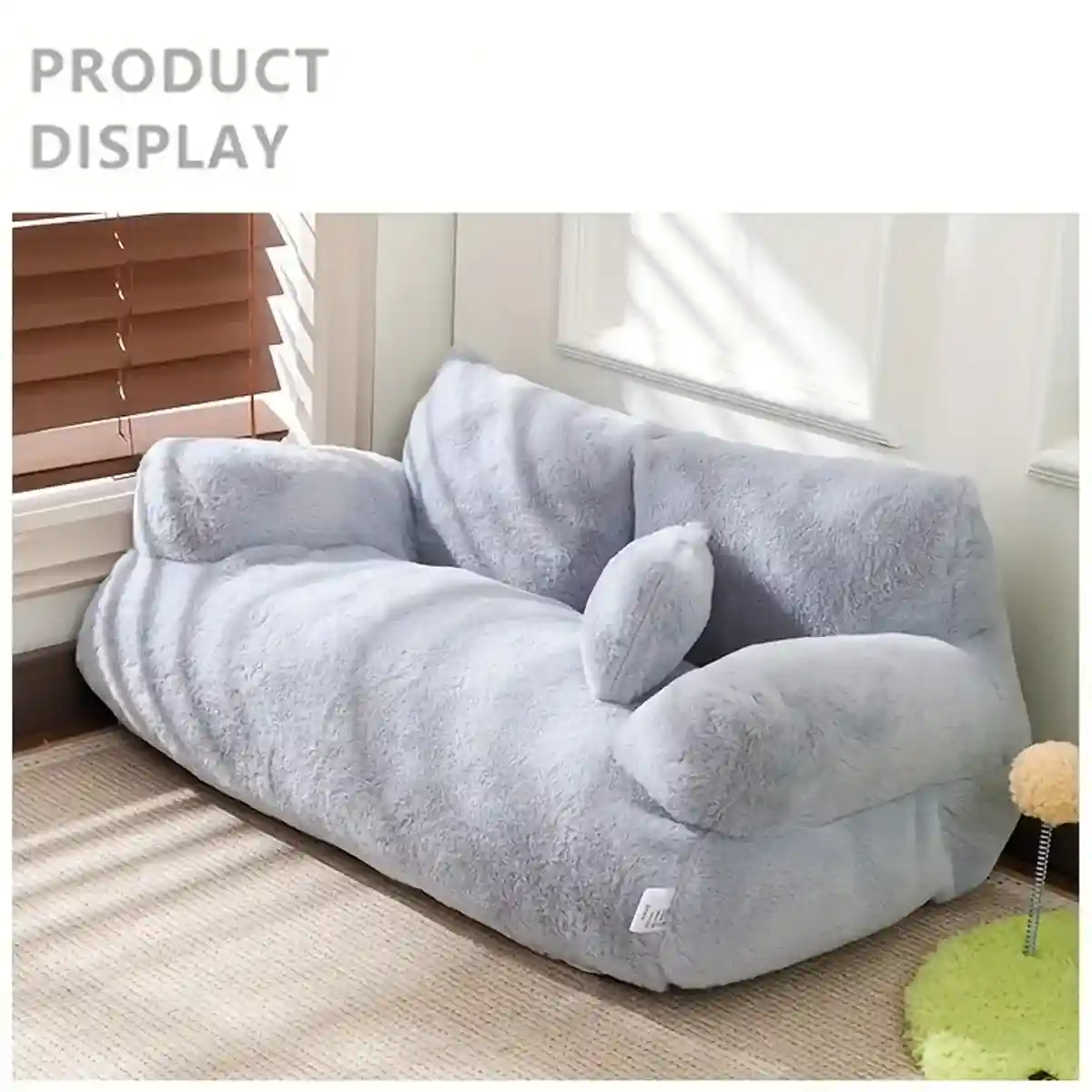 Plush Sofa Cat Bed for Indoor Pets Comfy Nest for Cats & Small Dogs - Image 3