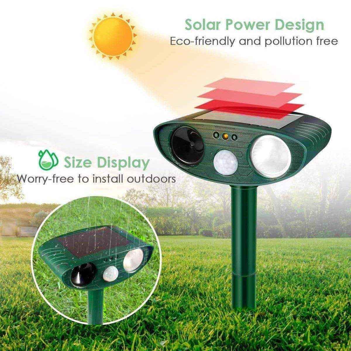 Outdoor Solar Ultrasonic Animal Repellent Rat Bird Infrared Flash Repellent - Image 10