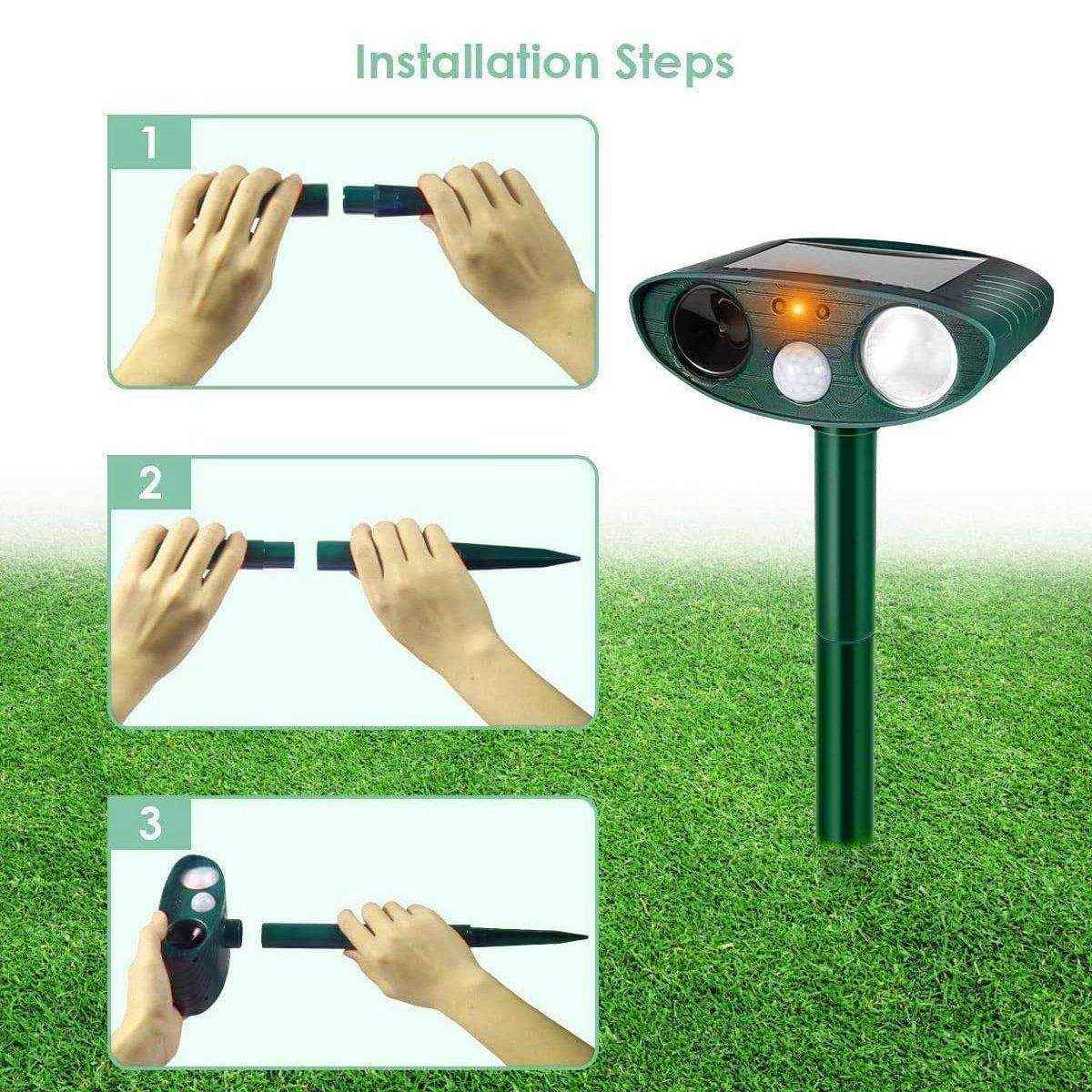 Outdoor Solar Ultrasonic Animal Repellent Rat Bird Infrared Flash Repellent - Image 13