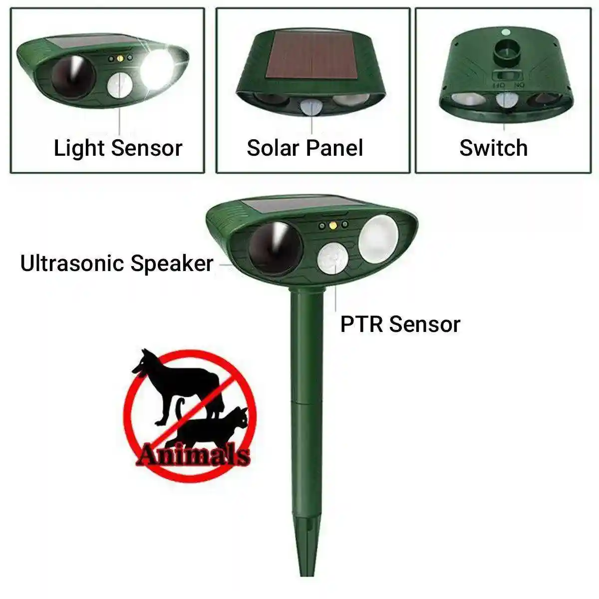 Outdoor Solar Ultrasonic Animal Repellent Rat Bird Infrared Flash Repellent - Image 15