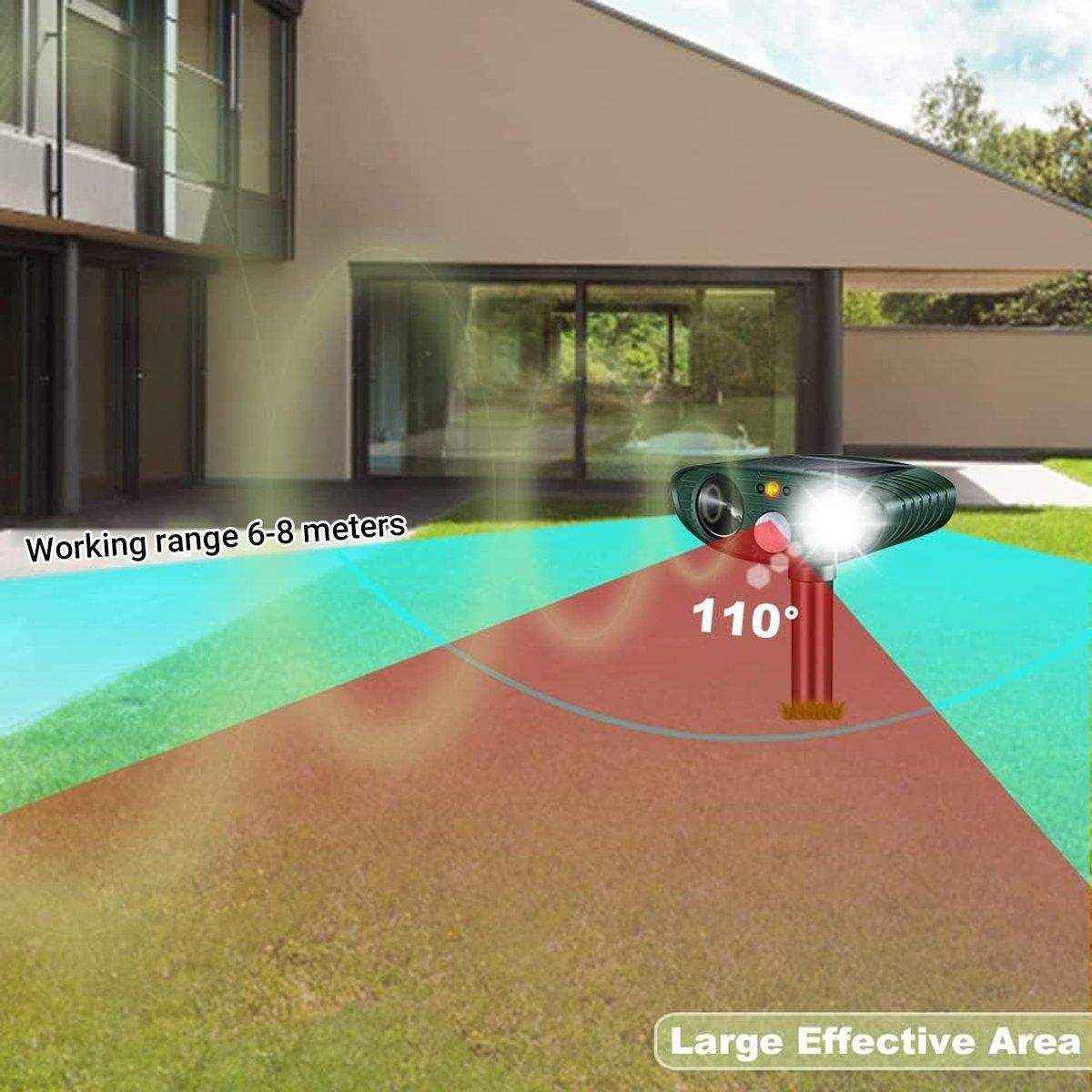 Outdoor Solar Ultrasonic Animal Repellent Rat Bird Infrared Flash Repellent - Image 7