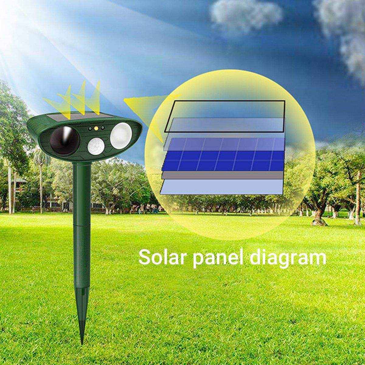 Outdoor Solar Ultrasonic Animal Repellent Rat Bird Infrared Flash Repellent - Image 8
