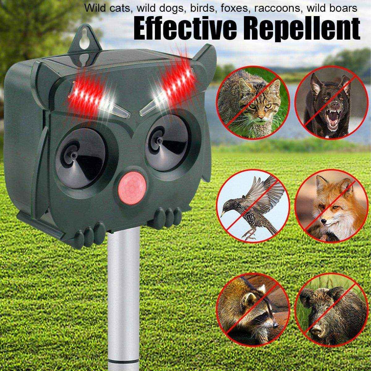 Solar Powered Ultrasonic Bird Repeller Outdoor Animal Deterrent Garden Device - Image 11