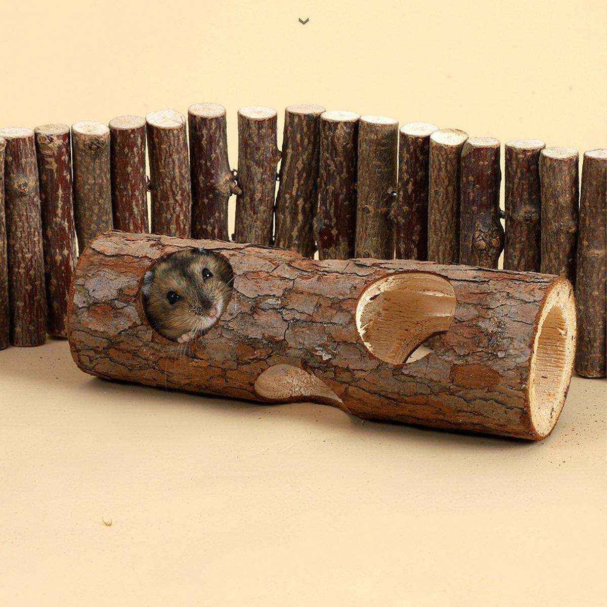 Premium Solid Wood Hamster Tunnel - Natural and Durable Chew Toy - Image 10