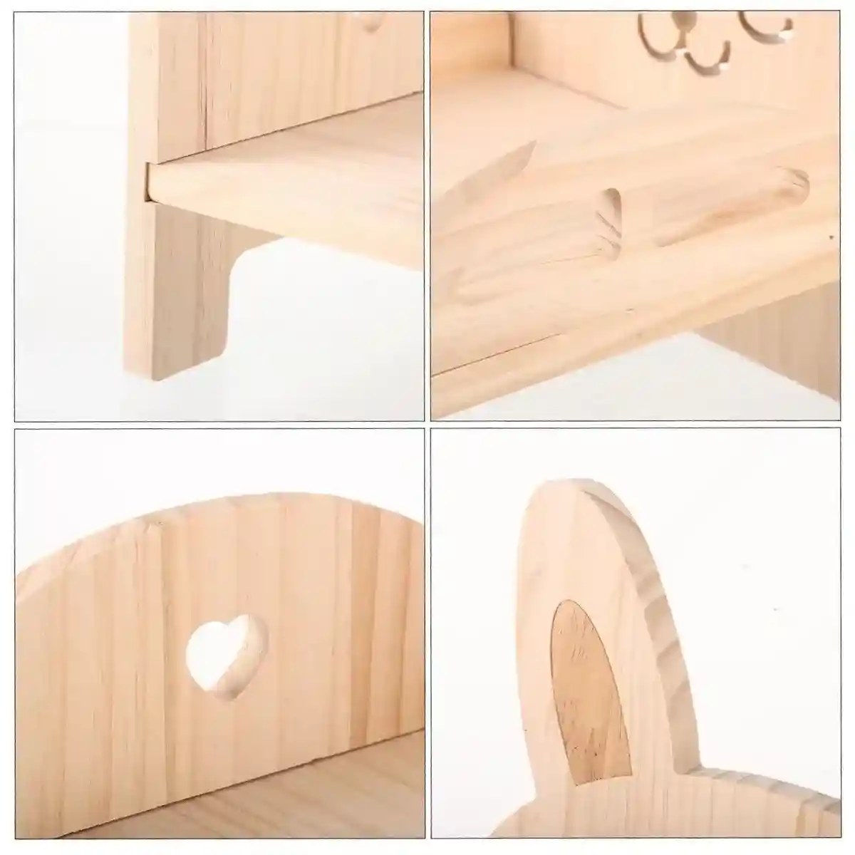 Solid Wood Rabbit Bed with Ladder Durable & Stylish Design - Image 7