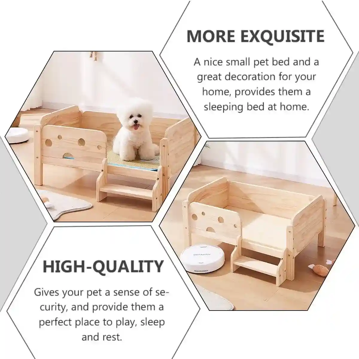 Solid Wooden Dog Kennel Durable Universal Pet Bed Comfortable Outdoor Indoor Bed - Image 12