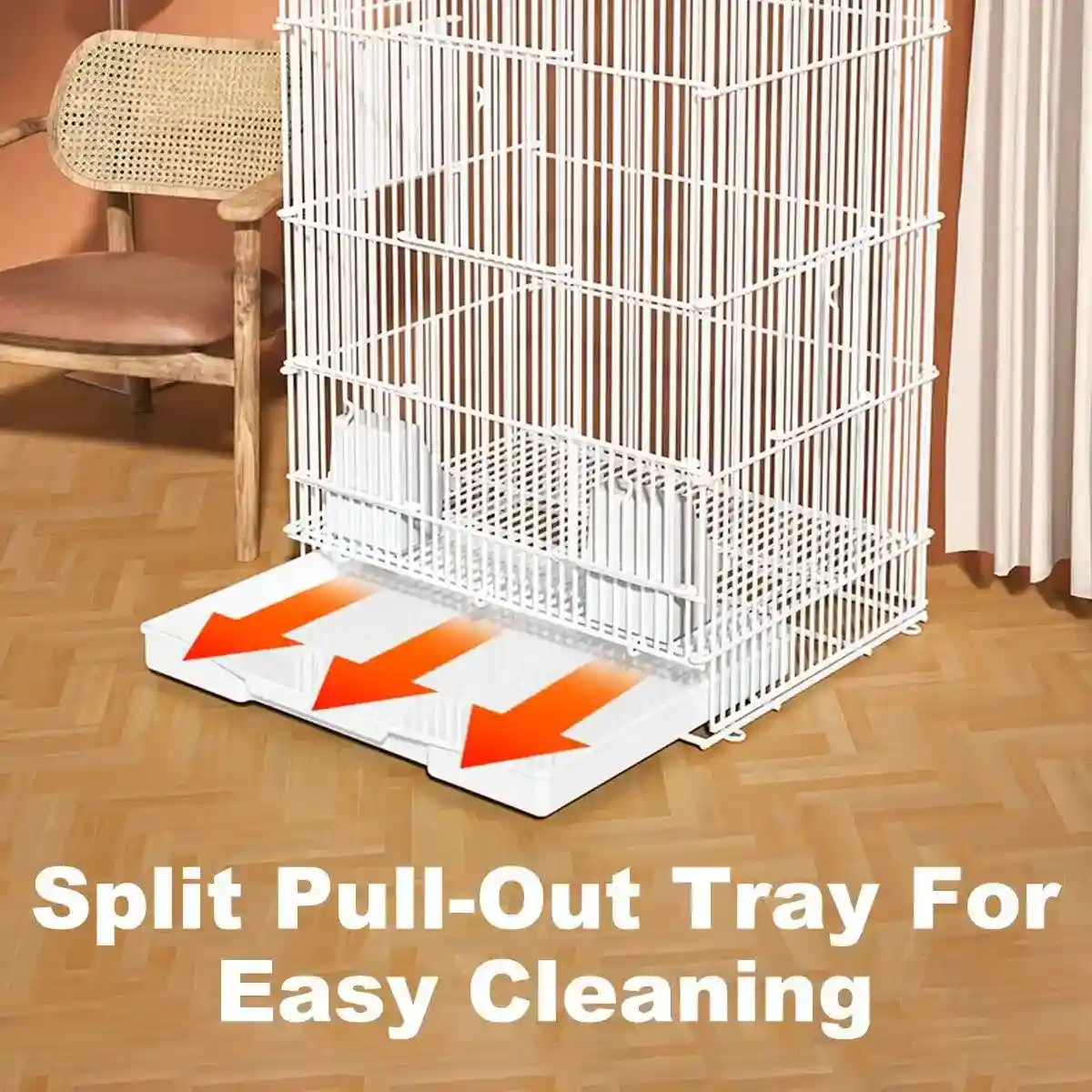 Spacious Metal Bird Cage for Parakeets & Finches Easy to Clean Design - Image 5