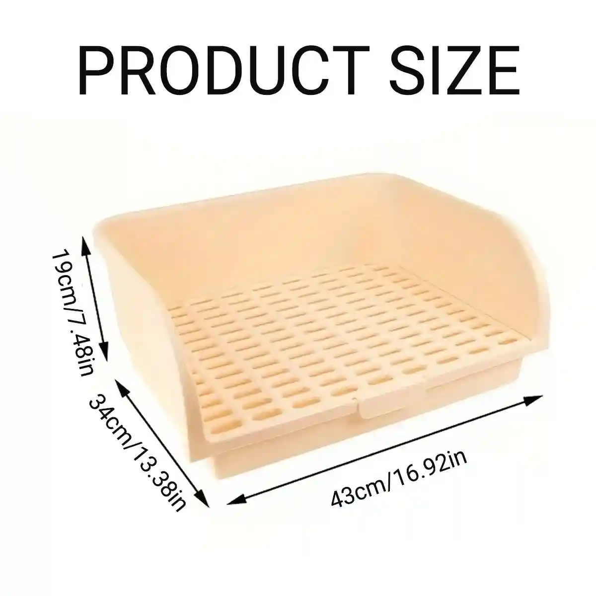 Spacious Rabbit Toilet with Splash Guard & Removable Mesh Grid - Image 7