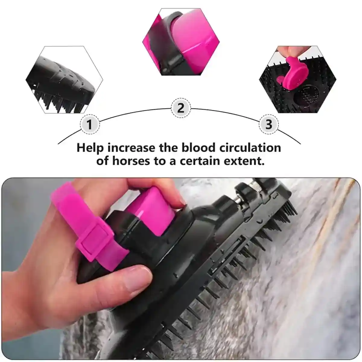 Grooming Made Easy with Spray-Equipped Horse Brush - Image 10