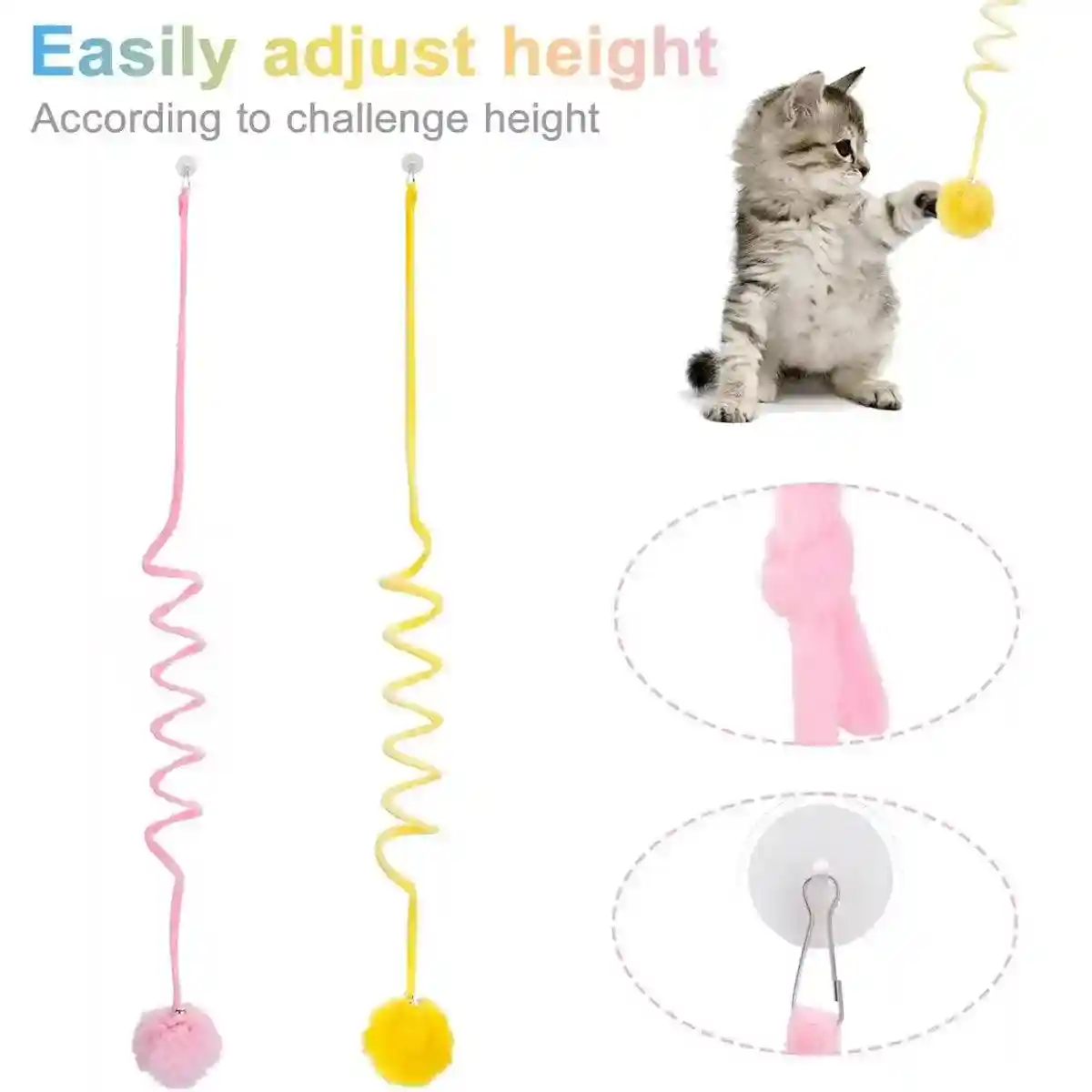 3pcs Interactive Spring Cat Toy Set - Image 8