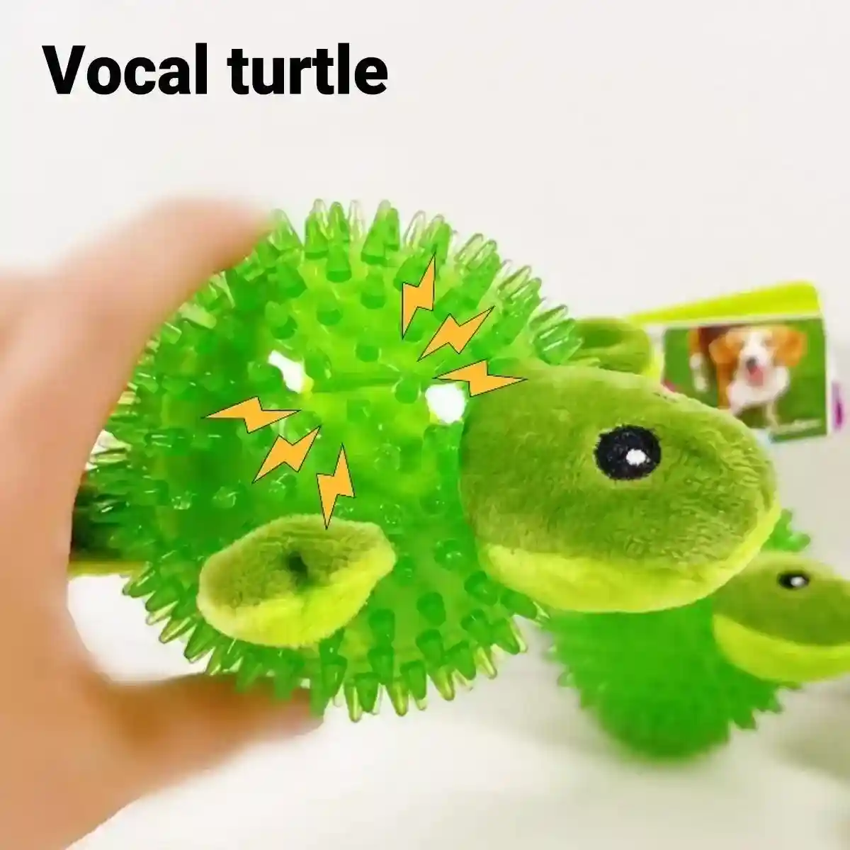 Durable Squeaky Dog Toy Fun Hedgehog & Turtle Chew Toy for Small to Medium Dogs - Image 3