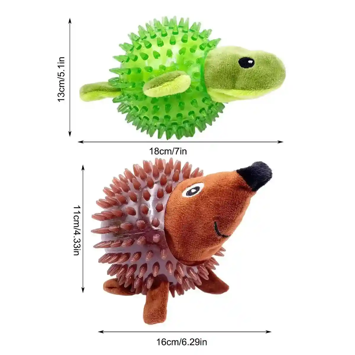 Durable Squeaky Dog Toy Fun Hedgehog & Turtle Chew Toy for Small to Medium Dogs - Image 9