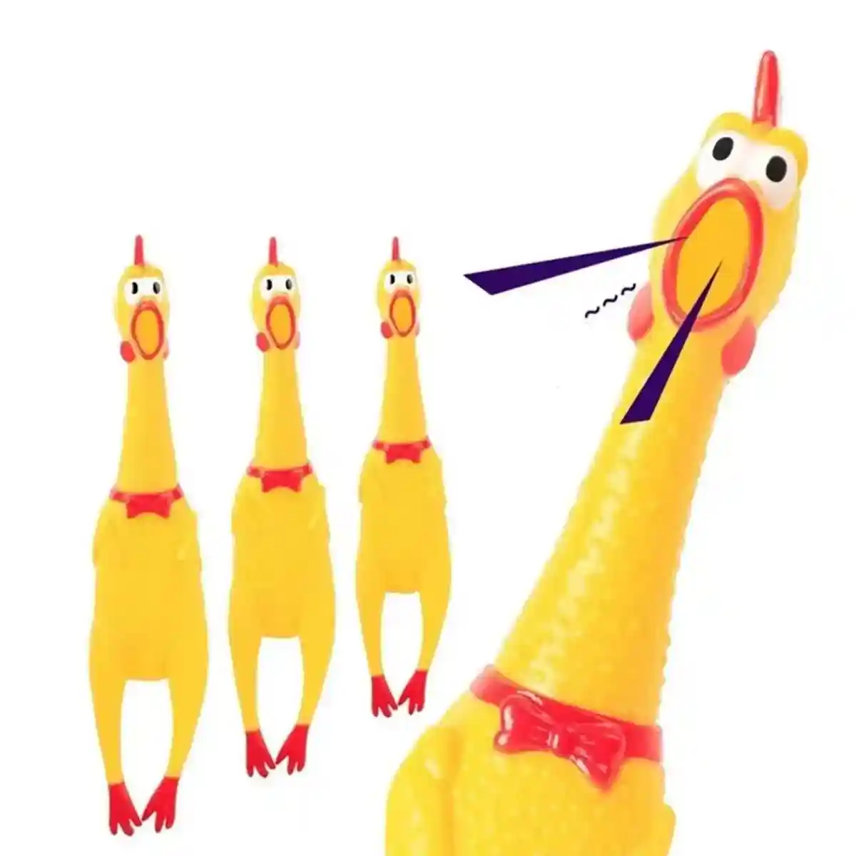 Squeaker Funny Screaming Shrilling Chicken Toy Squeeze PVC Pet Chew Dog - Image 11