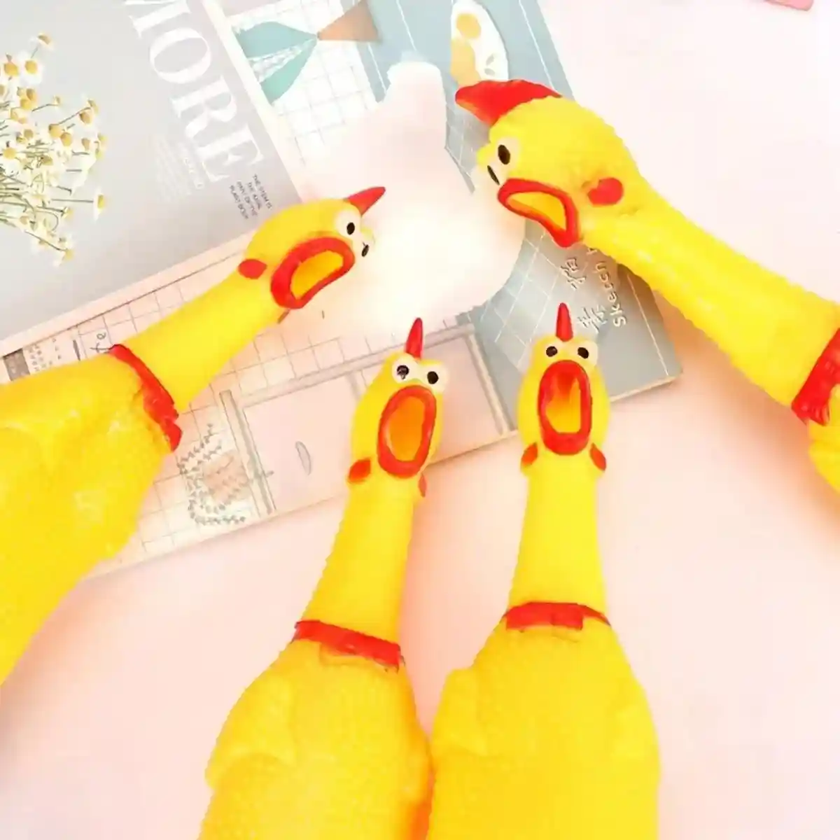Squeaker Funny Screaming Shrilling Chicken Toy Squeeze PVC Pet Chew Dog - Image 5