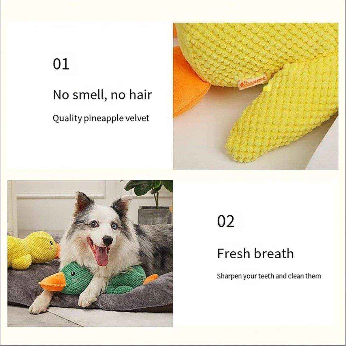 Plush Squeaky Duck Dog Toy for Anxiety Relief and Playtime Fun - Image 15