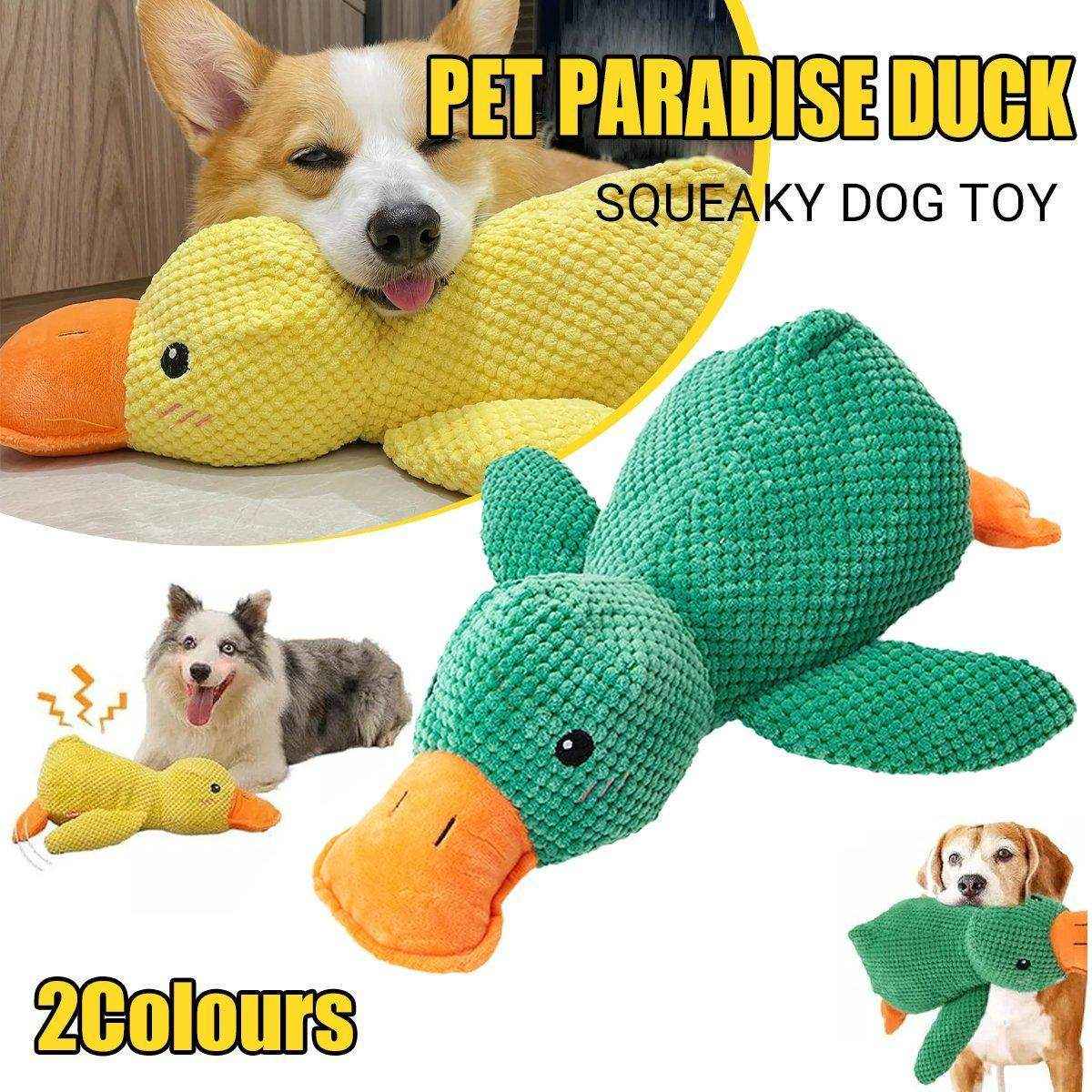 Plush Squeaky Duck Dog Toy for Anxiety Relief and Playtime Fun - Image 2