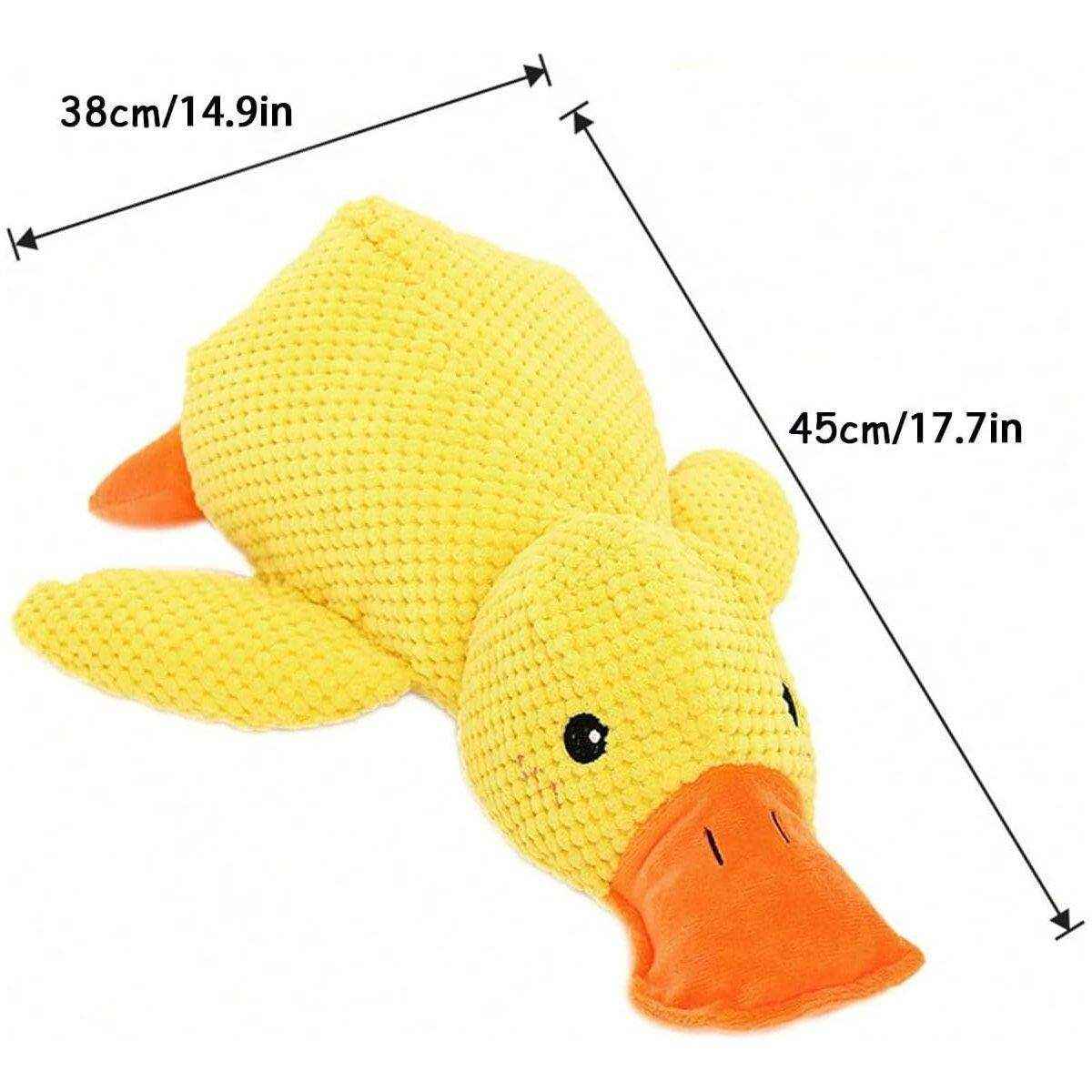 Plush Squeaky Duck Dog Toy for Anxiety Relief and Playtime Fun - Image 7