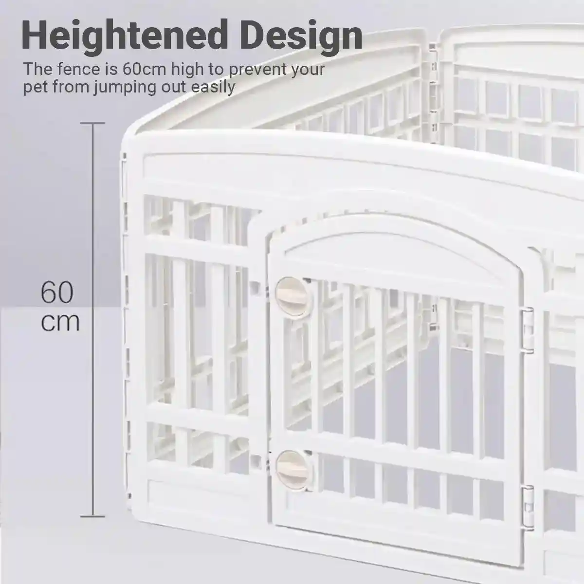Stable Pet Fence Easy Installation Playpen with Double Locks - Image 10