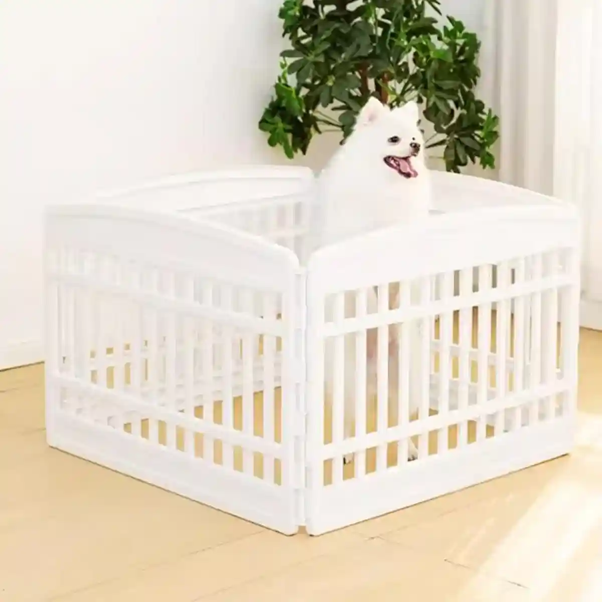 Stable Pet Fence Easy Installation Playpen with Double Locks - Image 9