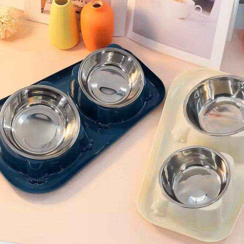 15° Tilted Double Stainless Steel Cat Bowl - Image 13